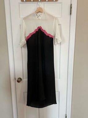 Funky Nikki Chasin Midi Dress with Pink Trim